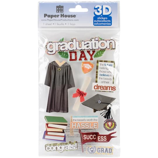 Paper House&#xAE; Graduation Day 3D Stickers